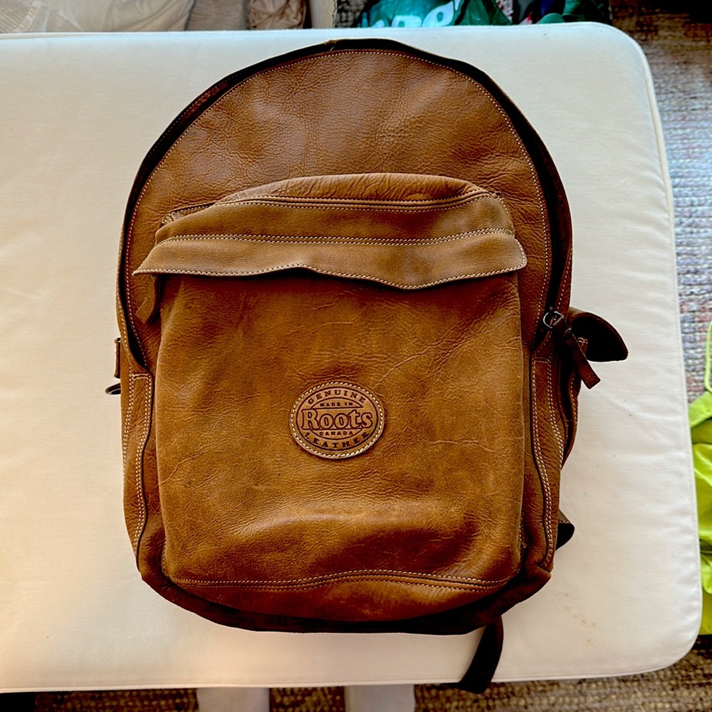 Roots Leather Backpack (Student Pack Tribe)